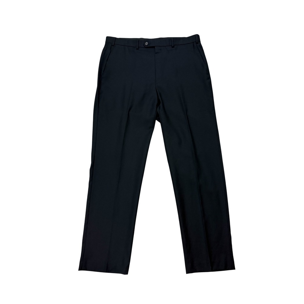 Lauren Ralph Lauren Dress Pants Mens 36x30 Black Formal 100% Wool Flat Front